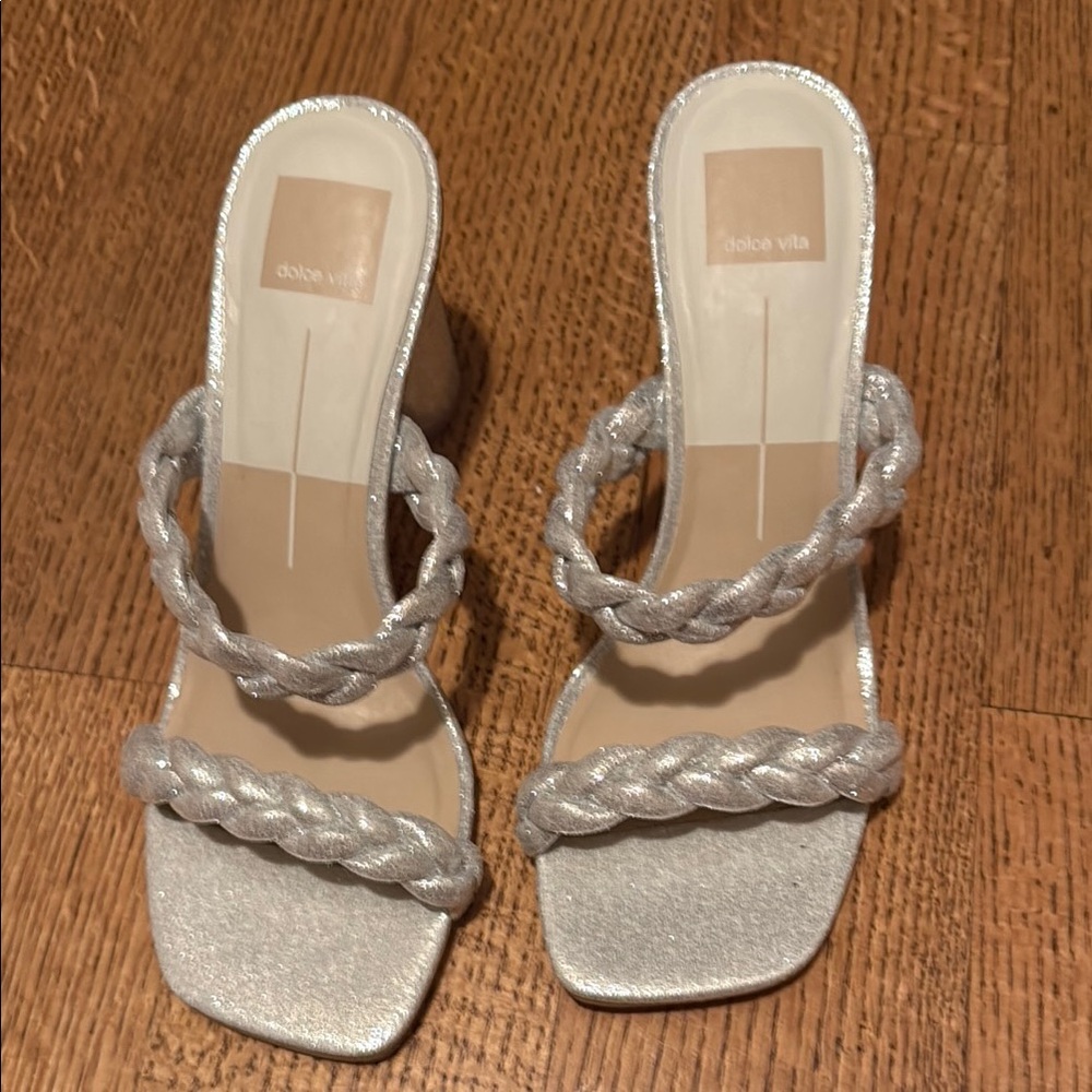 DV by Dolce Vita Silver Braided Sandals
